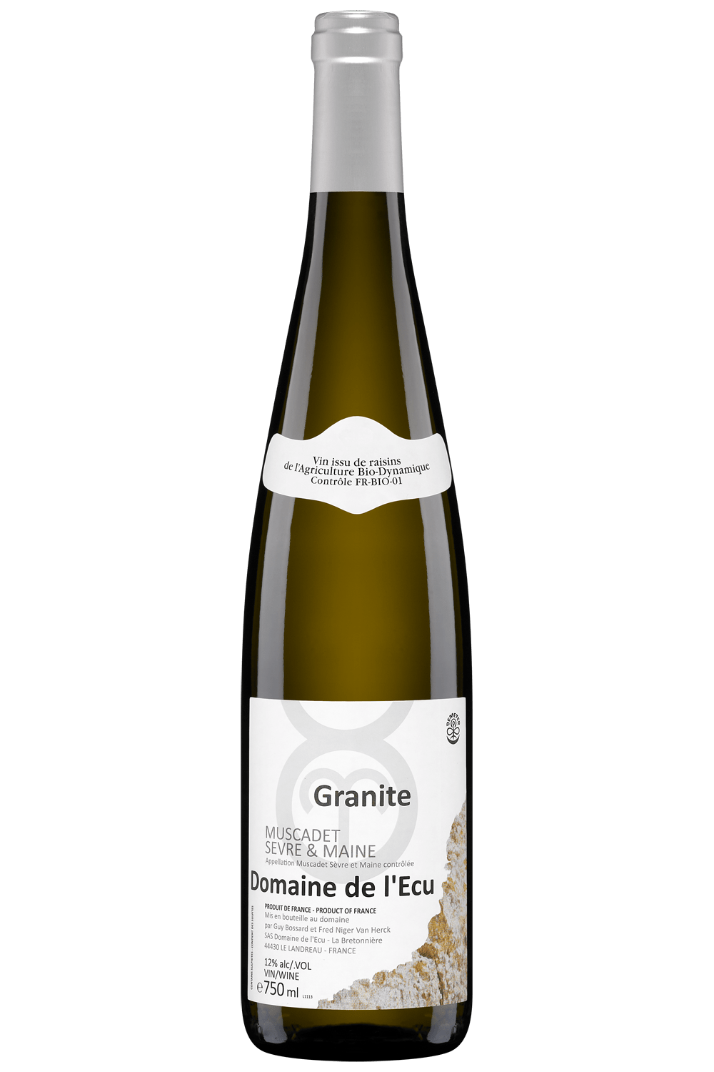 Domaine de l'Ecu Cuvee Granite, Muscadet Sevre &amp; Maine, AOC 2019 (1x75cl) - TwoMoreGlasses.com