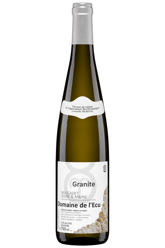 Domaine de l'Ecu Cuvee Granite, Muscadet Sevre &amp; Maine, AOC 2019 (1x75cl) - TwoMoreGlasses.com