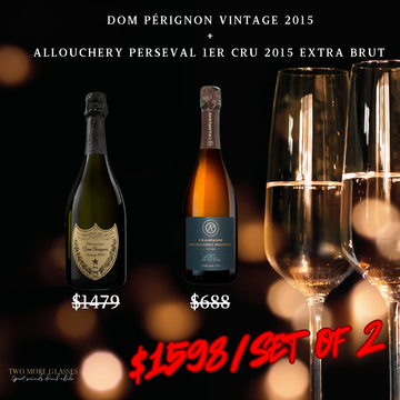 Dom perignon 2015 + Allouchery Perseval 2015 Extra Brut (2x75cl)