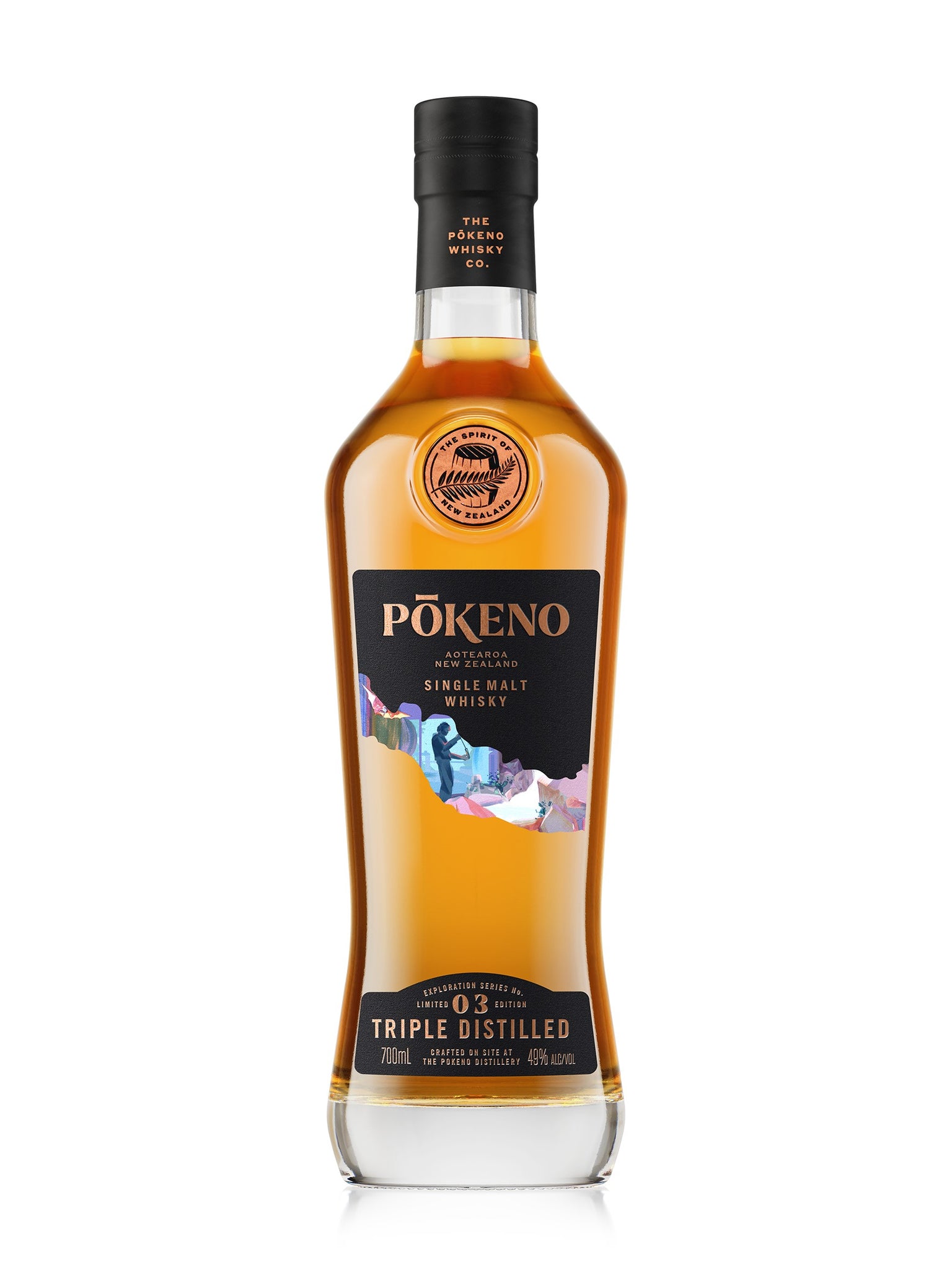 Pokeno Exploration Series Triple Distilled New Zealand Single Malt Whisky (1x70cl)