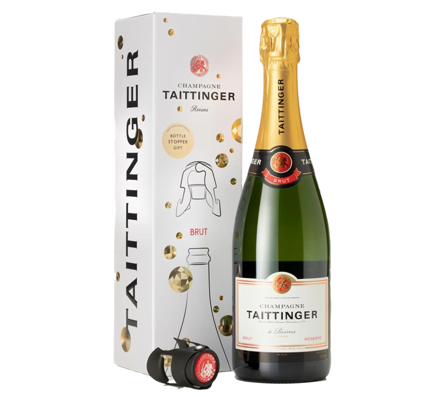 Taittinger Brut Reserve NV & Bottle Stopper Gift Box Set (1x75cl) (Pick up at Sheung Wan Store only before Feb 20)