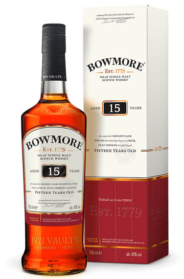 Bowmore 15 Year Old Sherry Cask Single Malt Scotch Whisky (1x70cl)