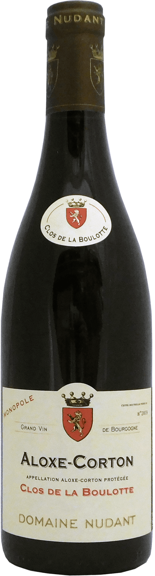 Domaine Nudant Aloxe Corton Clos de la Boulotte Monopole 2018 (1x75cl) - TwoMoreGlasses.com