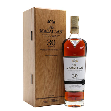 The Macallan Sherry Oak 30 Years Old Single Malt Scotch 2022 (1x70cl) - TwoMoreGlasses.com