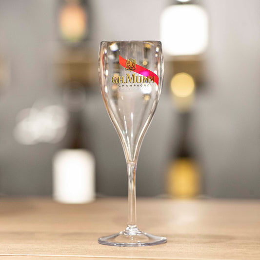 G.H Mumm Plastic Champagne Flute (6 PCS) - TwoMoreGlasses.com