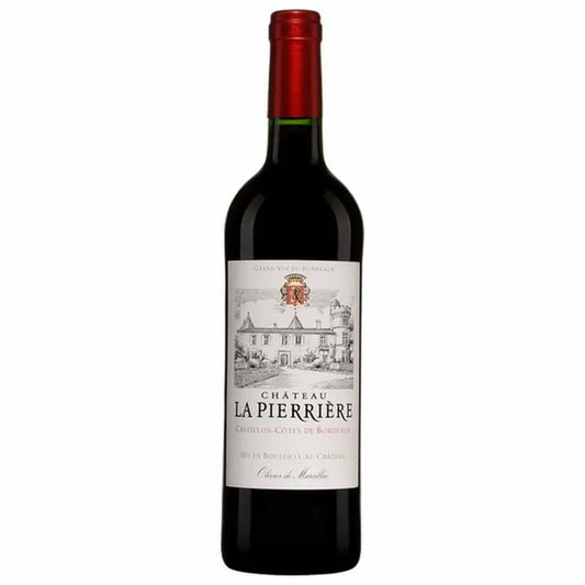 Chateau La Pierriere, Castillon Cotes de Bordeaux AOC 2018 (1x75cl) - TwoMoreGlasses.com