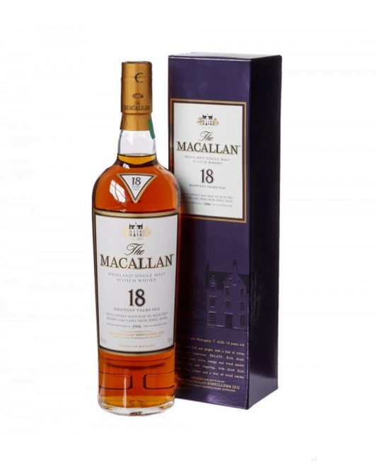 Macallan 18 Years Old Sherry cask 1996 (1x70cl) - TwoMoreGlasses.com